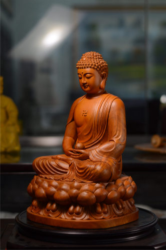 釋迦摩尼佛/婆娑三聖/錦雕/二度/尺三/16寸