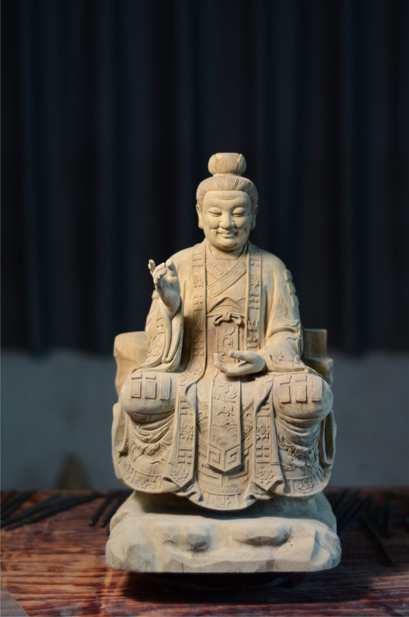 三清道祖/錦雕/尺三/16寸