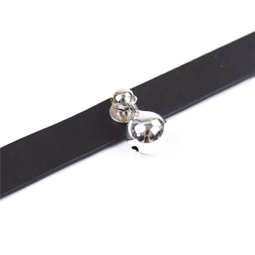 Black Leather Bonded Toy Collar