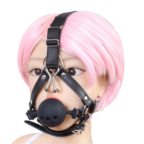 Black Harness-shaped nose hook mouth plug