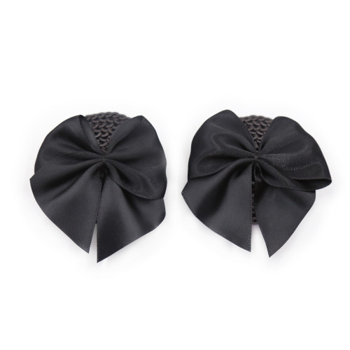 Black bow with black scales Anti-bare breast paste