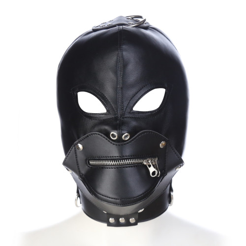 Mouth Para-chain leather hood mask