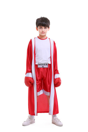 Red Children's boxing match costume Excluding gloves
