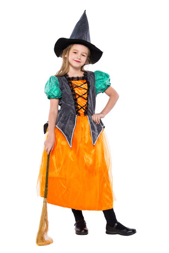 Little girl witch princess dress