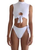 White Knotted Swimsuit
