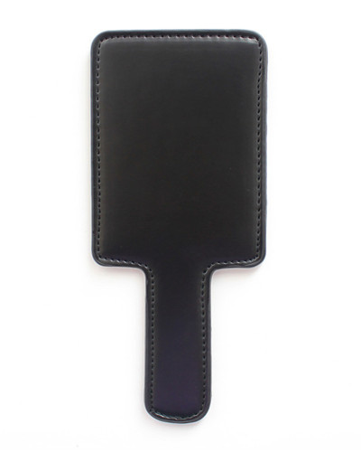 Black square leather pat