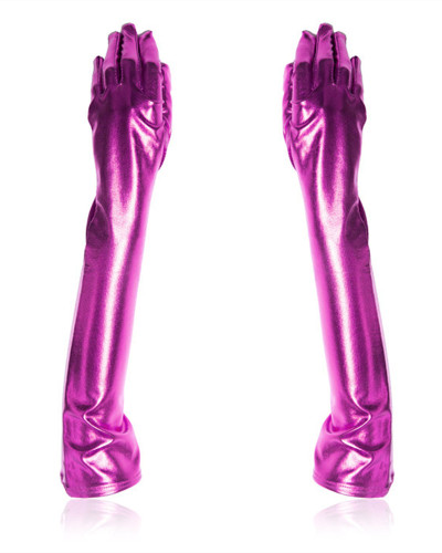 Purple Five-finger gloves for female equipment