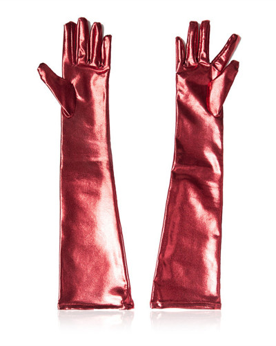 Red Five-finger gloves for female equipment