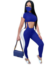 Blue INS Stylish pit strip strap tights waistless shorts fashion suit + mask included