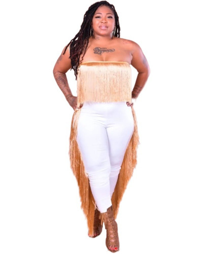 Two fashionable sexy tassels plus size
