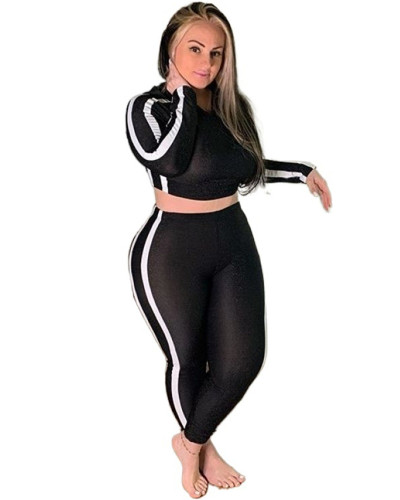 Long sleeve leisure sports two-piece suit