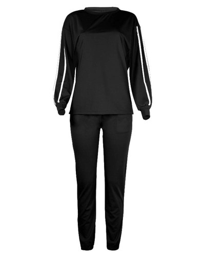 Black Fashion loose long sleeve casual suit