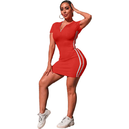 Casual sports tight sexy bag hip skirt dress