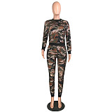 Fashion Camouflage Cut Out Two Pieces Suits MYP-8898