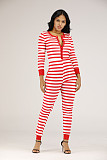 Casual Women Stripes Full Sleeves Skinny Jumpsuits YM-9180