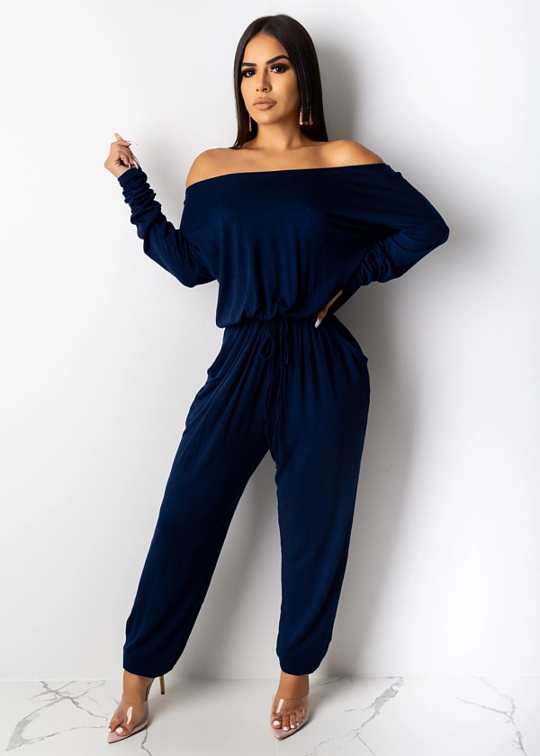 US$ 8.86 - Off Shoulder Loose Long Sleeves Sexy Jumpsuit YM-9155 - www ...