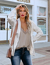 Casual Women Long Sleeve Sequin Plus Size Blazer TR-1002