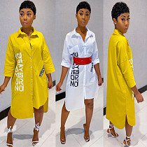 2020 Fashion Prints Loose Irregular Length Blouse Dress BN-9226
