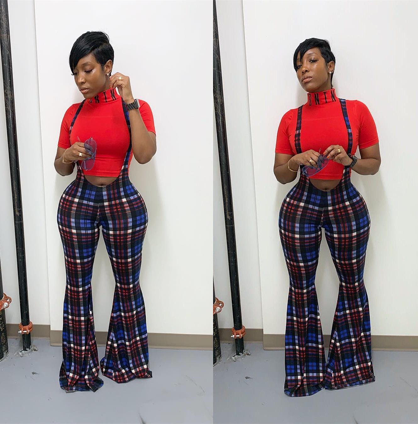 suspender jumpsuit
