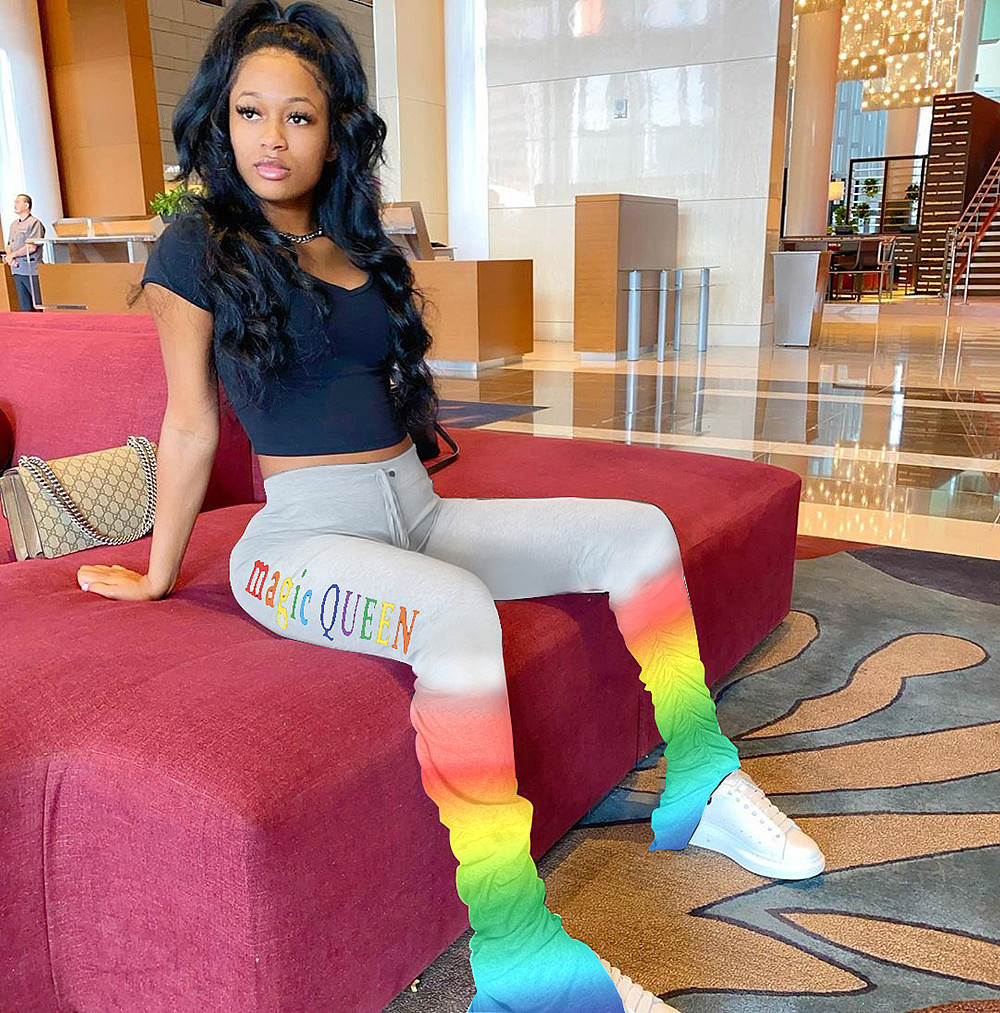 split colour sweatpants