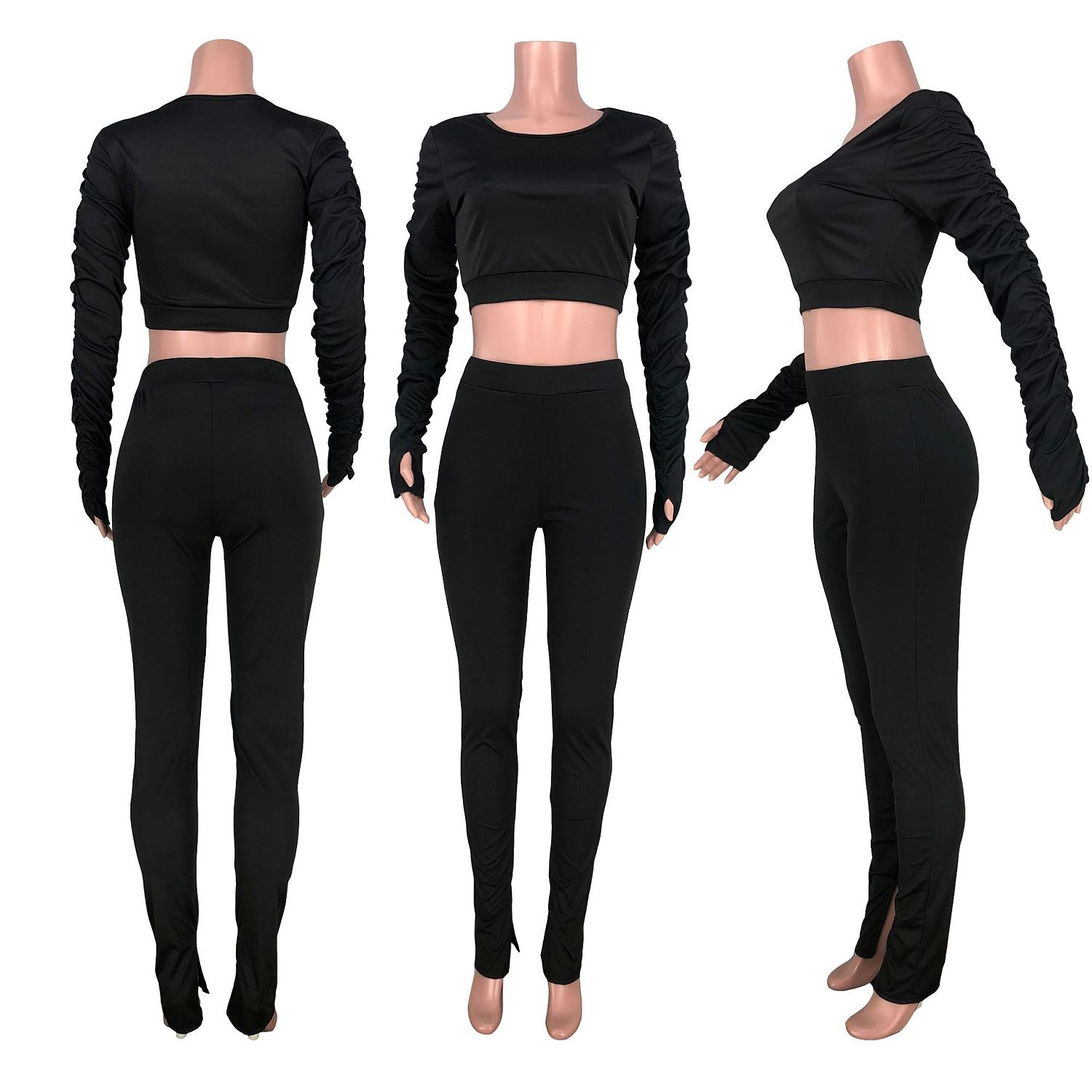 crop top with sweatpants