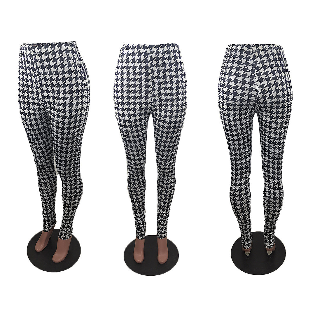 high waisted printed pants