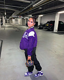 Patchwork Letters Offset Baseball Bomber Jacket CQ-138