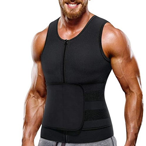 Plus Size Men's Body Shapers Sweat Vest