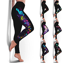 Printing High Waist Yoga Fitness Stretch Pants HZYY-170