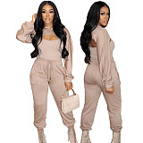 Long Sleeve Crop Top And Camis And Pants Sets GLS-10078