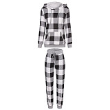 Christmas Cotton Hooded Top Pants Pajamas Set QSH-2095