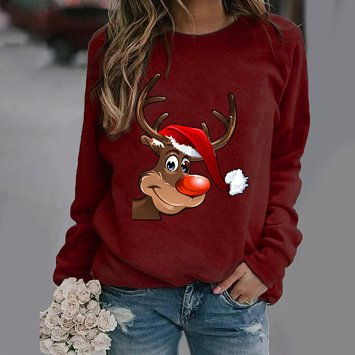 Christmas Vintage Clothes O Neck Tshirt Tops YX-0638