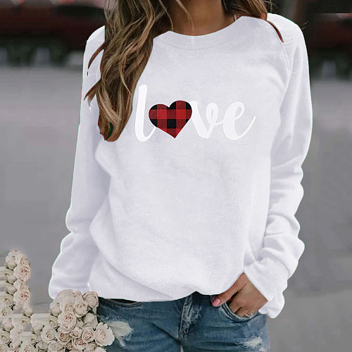 Valentines Day Print Long Sleeve Couple T Shirts KLF-944