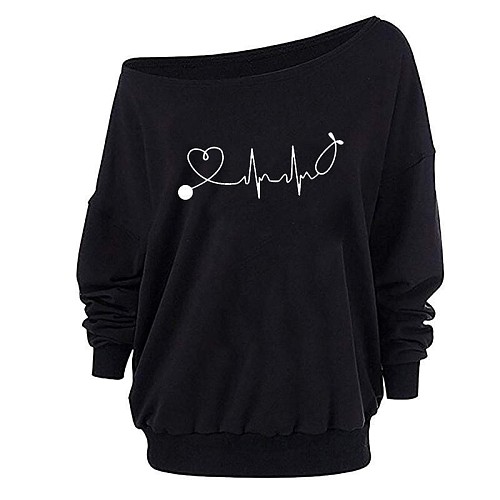 Valentine's Day Printed Long Sleeve Top T-shirt KLF-959