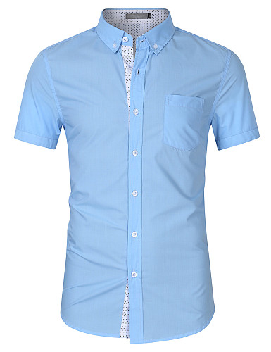 Men's Casual Button Up Slim Fit Short Sleeve Shirt WYMY-19001