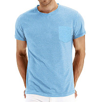 Men Casual Soft Fitness Short Sleeve Solid T-shirt WYMY-210410