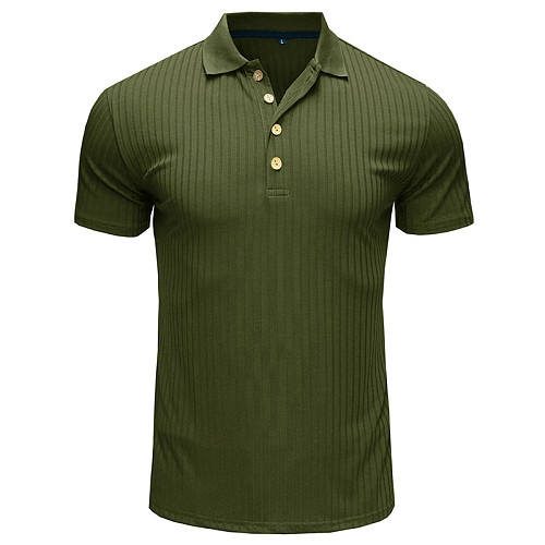 Men Solid Color Short Sleeve Pullover Polo Shirts WYMY-2209