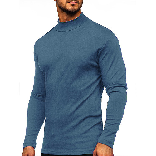 Men's Long Sleeves Turtleneck Underwear T Shirt WYMY-21715