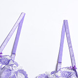 Purple Lace 3pcs Garter Bralette Lingerie Sets SHFE-W554