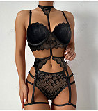 Sexy Strappy Halter Hollow-out Lace Teddy SHFE-W542