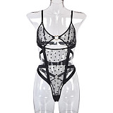 Sexy Strappy Hollow-out Mesh Teddy SHFE-W543