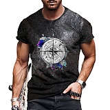 Men's Graphic Print Short Sleeve Oversized T-Shirt YANH-601511
