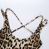 Leopard Lace-up Backless Teddy TLJ-896