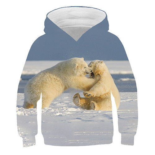 Men's Animal 3D Digital Printing Hooded Sweatshirt YANH-800591