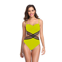 Hollow Out Backless Padded One-piece Swimsuit TENGW-132