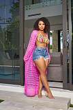 Beach Knitted Swimsuit Cover Up Cardigan Robe OSM-4366