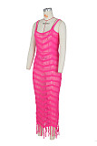 Crochet Knitted Tassels Beach Vacation Maxi Dress ZS-0227