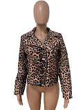 Lapel Leopard Snakeskin Zipper Blazer Jacket LSD-8588