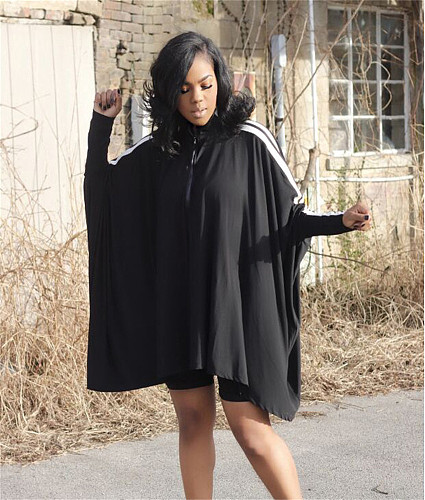 Casual Oversized Bat Sleeve Loose Pullover Dresses BS-1318