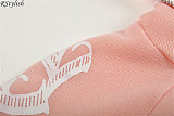 Zip Up Hoodie Letter Printed Long Sleeve Sweatshirts RS-9792
